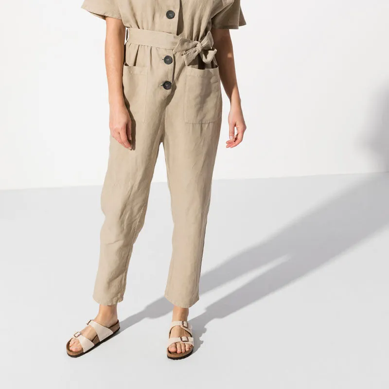 BIRKENSTOCK Sydney Birko-Flor Sandals in Graceful Pearl White