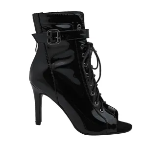 Black Leather Lace Up Dance shoes