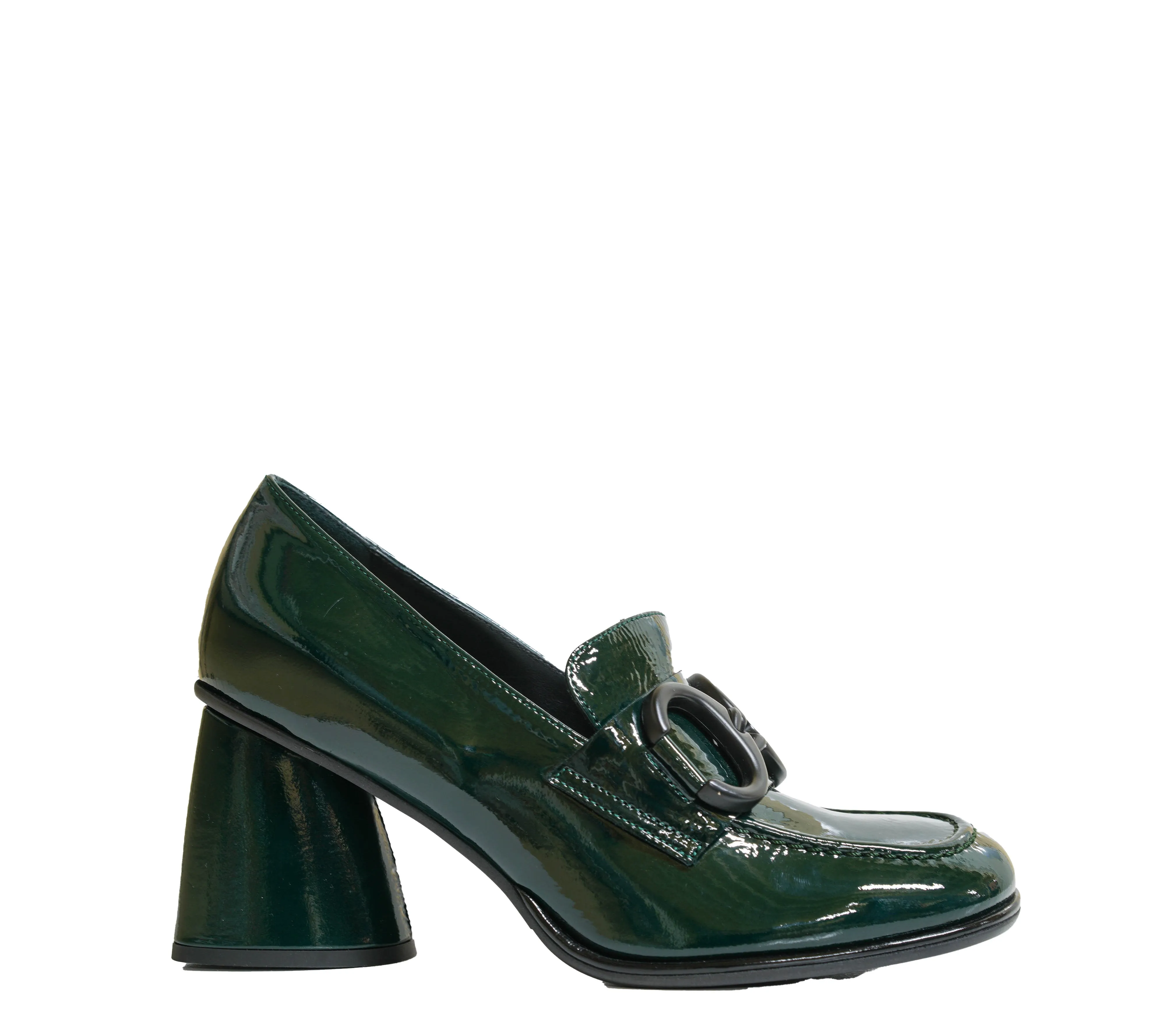 Bruglia Women’s Green Patent Leather Buckle Loafer 8916 30% OFF