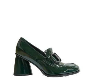 Bruglia Women’s Green Patent Leather Buckle Loafer 8916 30% OFF