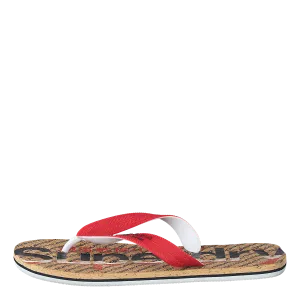 Cork Colour Pop Flip Flop Navy/true Red/cork