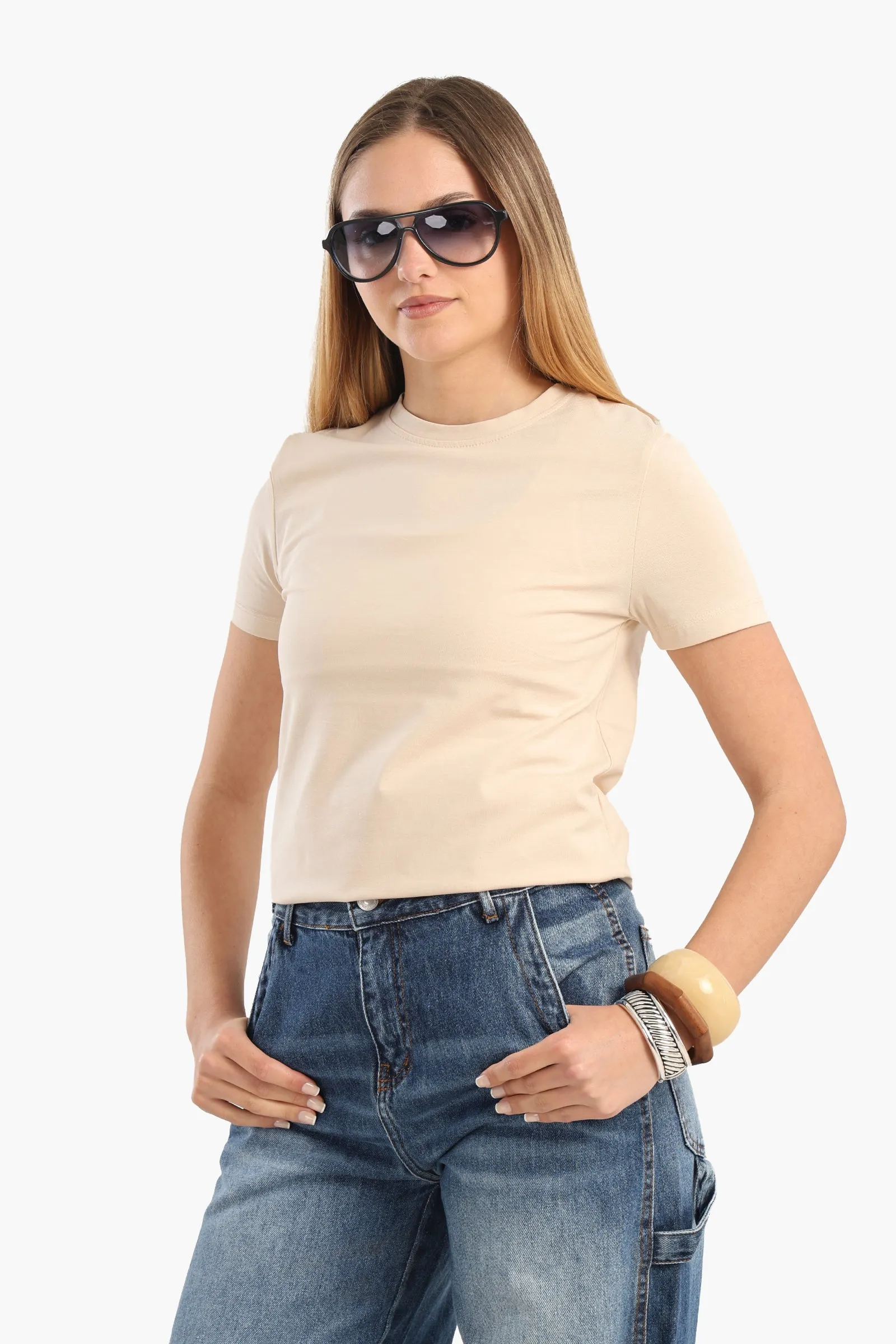 Cotton Basic Slip On T-Shirt