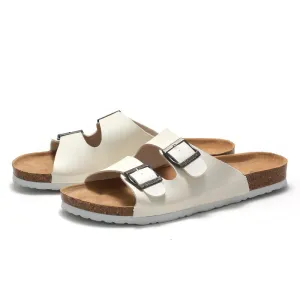 Cross border Couple Cork Men's Slippers Summer Feet Clamping Slippers Beach Sandals Slippers Korean Edition Tidal Sandals Casual Slippers