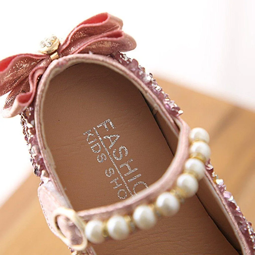Crystal Bowknot Princess Shoes