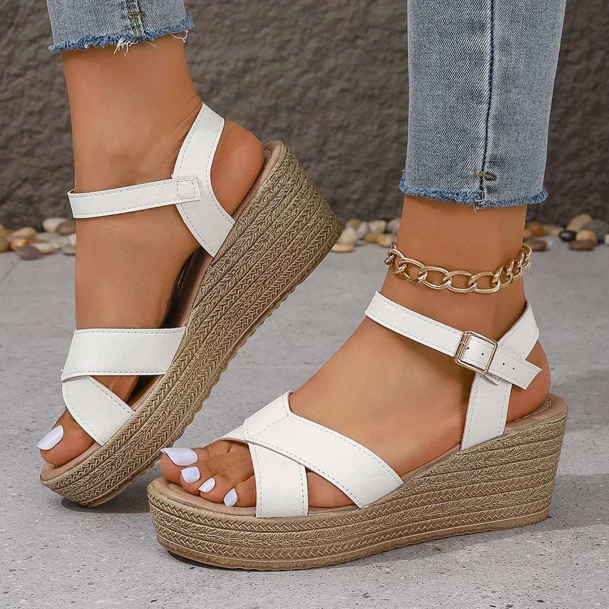 Daphnie - Chic Wedge Sandals