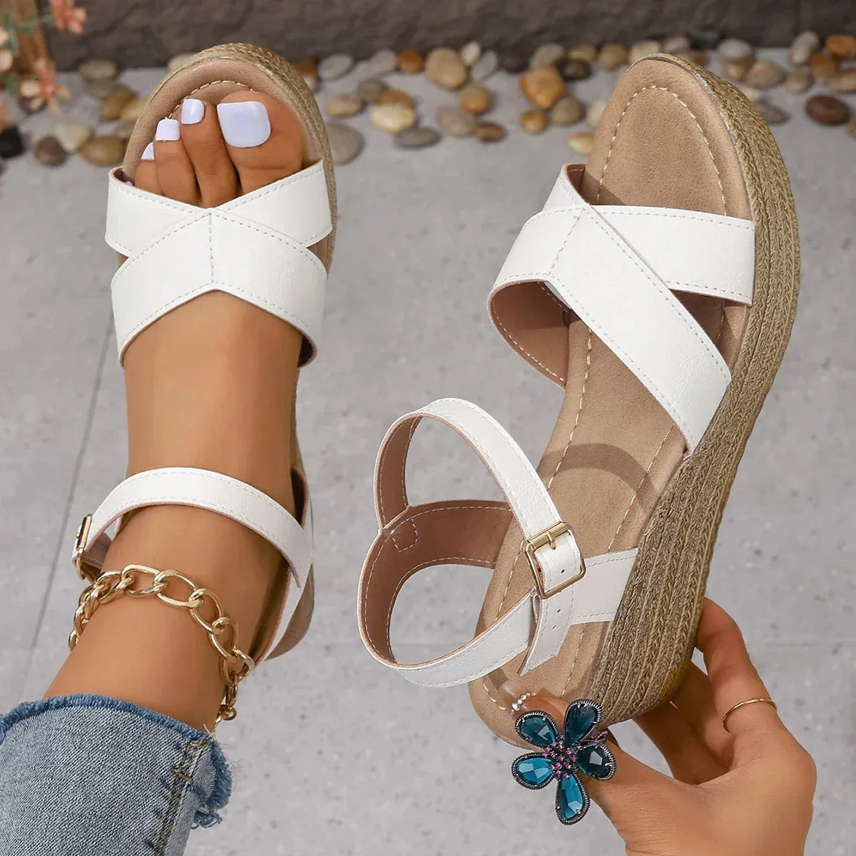 Daphnie - Chic Wedge Sandals