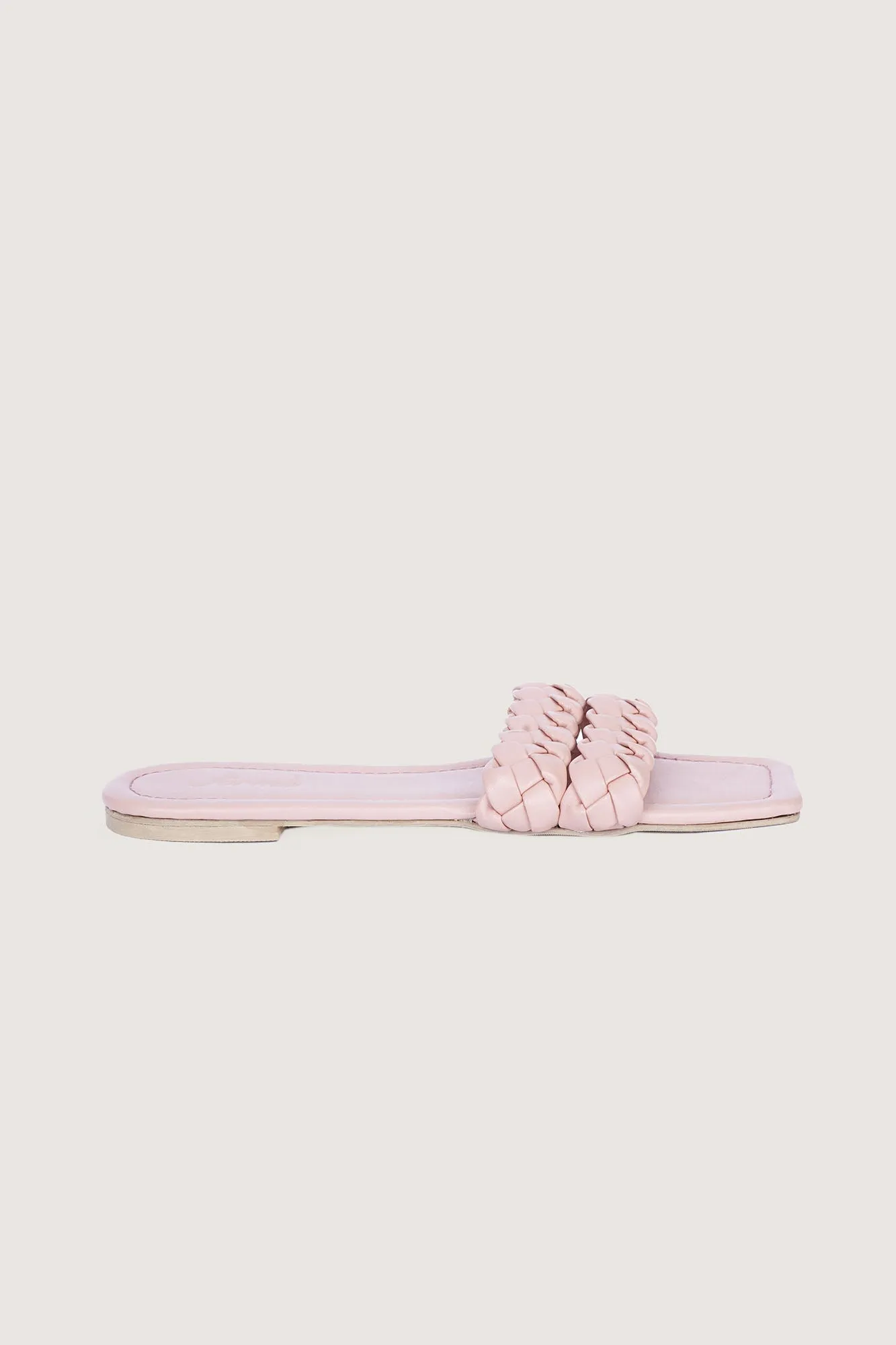 Double Strap Square Toe Braided Sandals