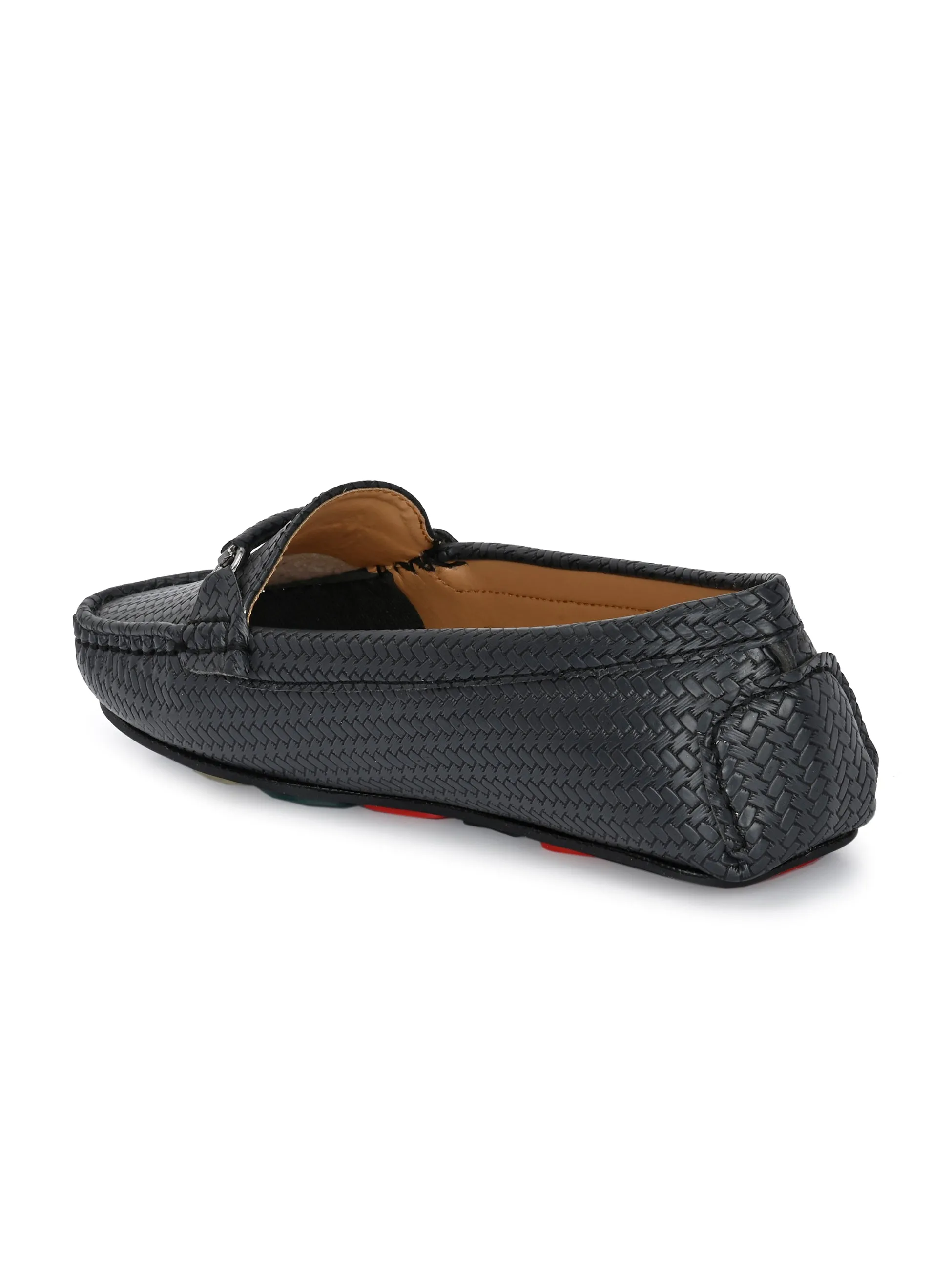 El PASO Textured Round Toe Lightweight Loafers For Women