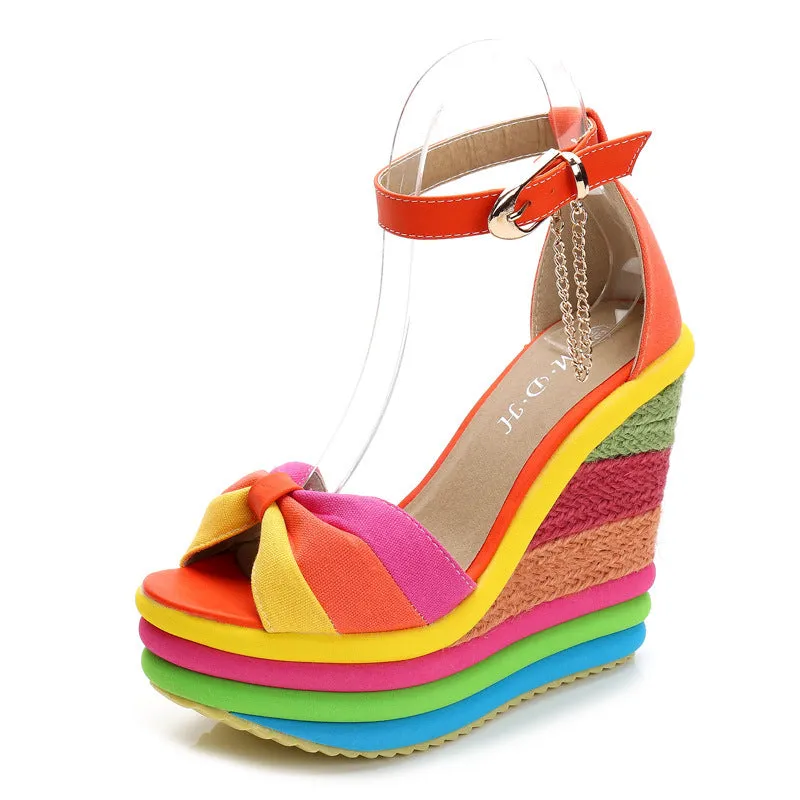 Fish Mouth Slope Wedge Sandals