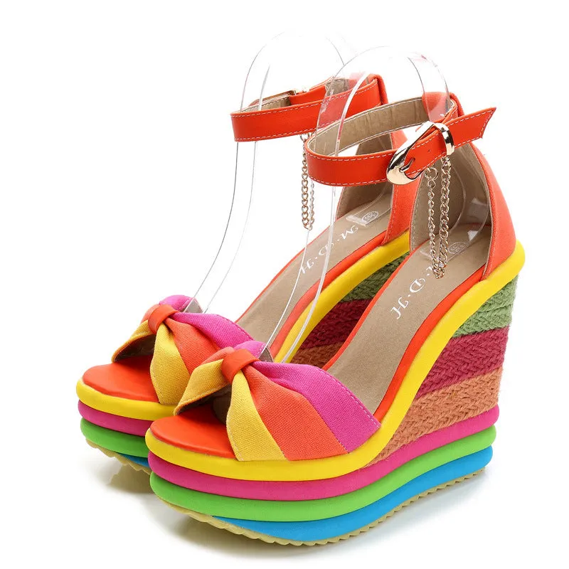 Fish Mouth Slope Wedge Sandals