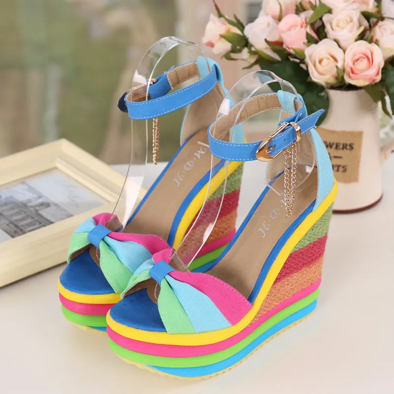 Fish Mouth Slope Wedge Sandals