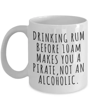 Funny Rum Lover Gift Idea Quote Mug Coffee Cup
