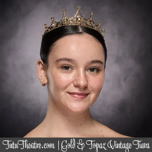 Gold and Topaz Vintage Tiara