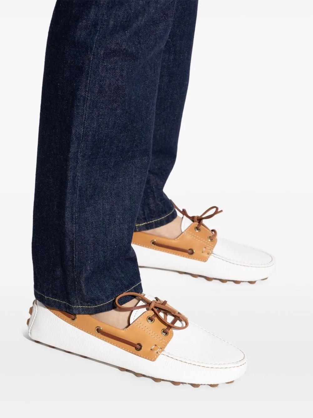 Gommino bubble leather loafers