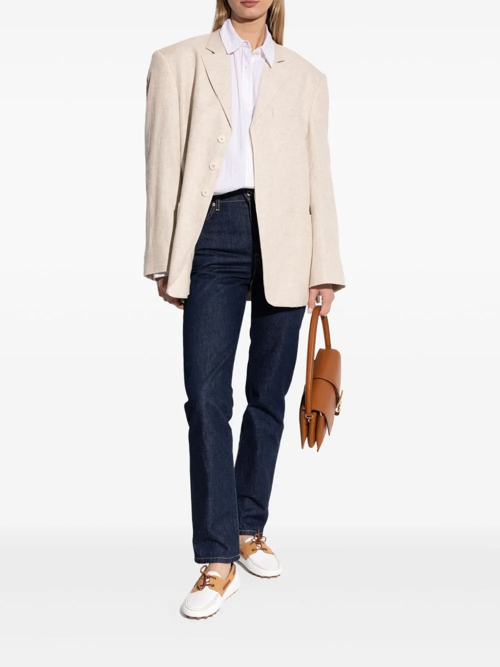 Gommino bubble leather loafers