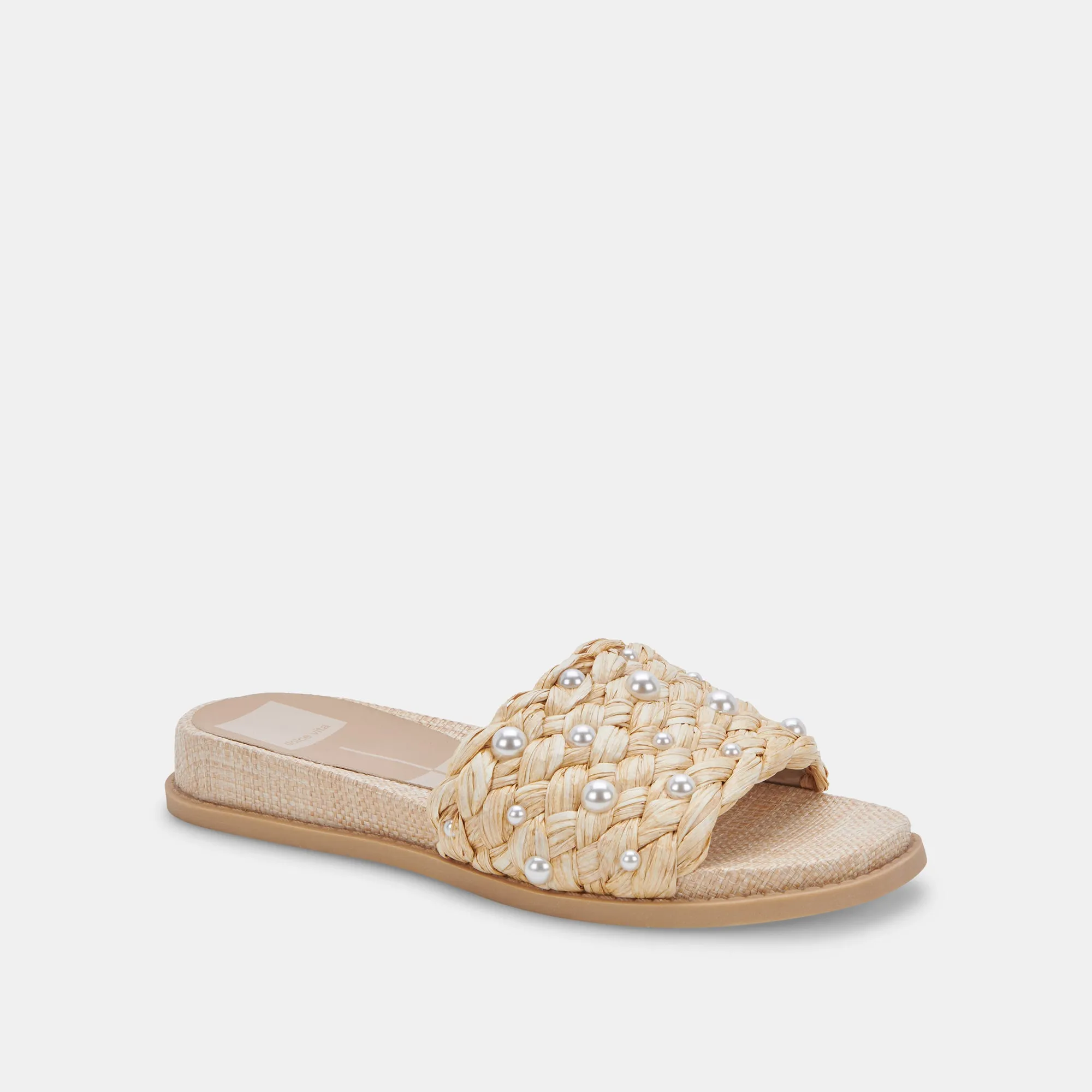 GRAZIE PEARL SANDALS LT NATURAL RAFFIA