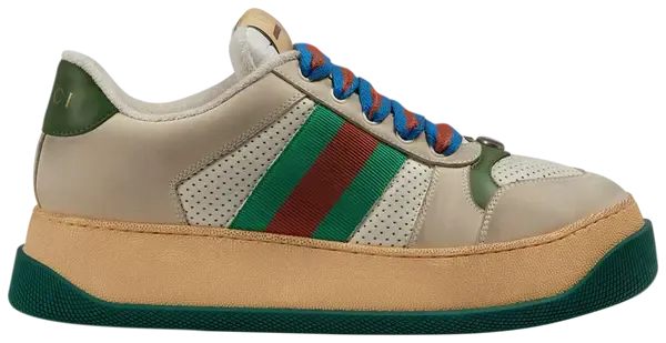 Gucci Screener Sneaker 'Off White Green Red' Sneakers for Men