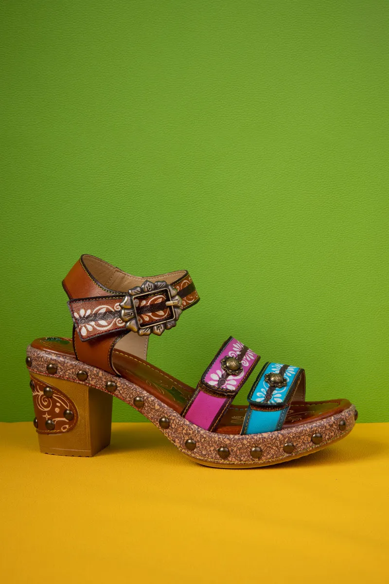 Kind Of A Big Deal Rivet Studded Leather Sandal