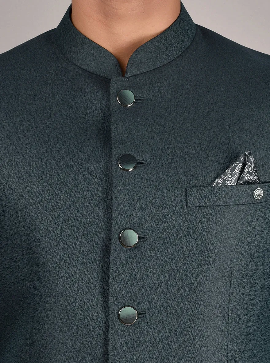 Olive Green Jodhpuri Suit | JadeBlue