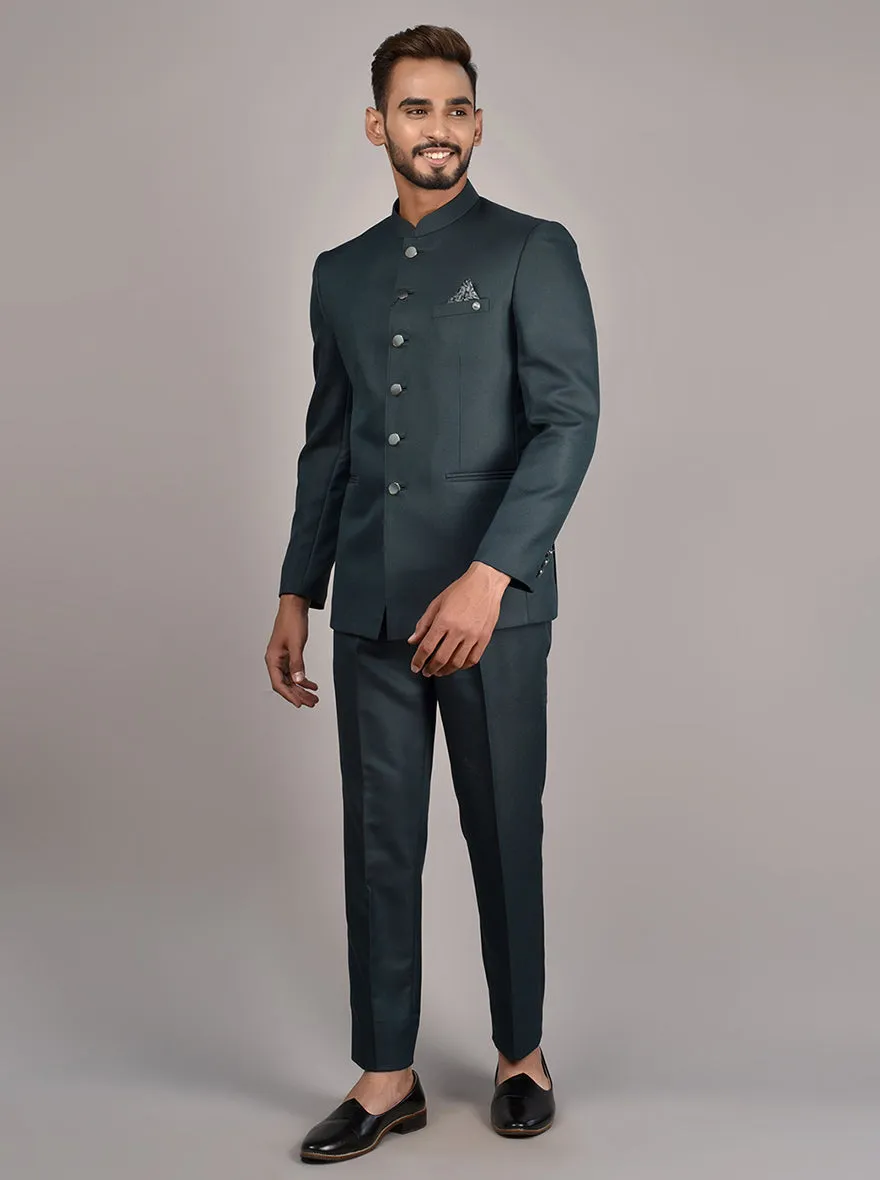 Olive Green Jodhpuri Suit | JadeBlue