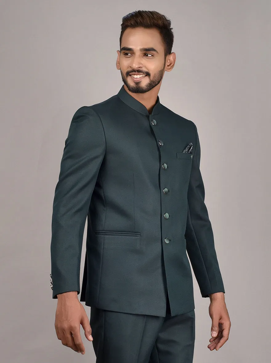 Olive Green Jodhpuri Suit | JadeBlue