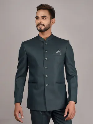 Olive Green Jodhpuri Suit | JadeBlue