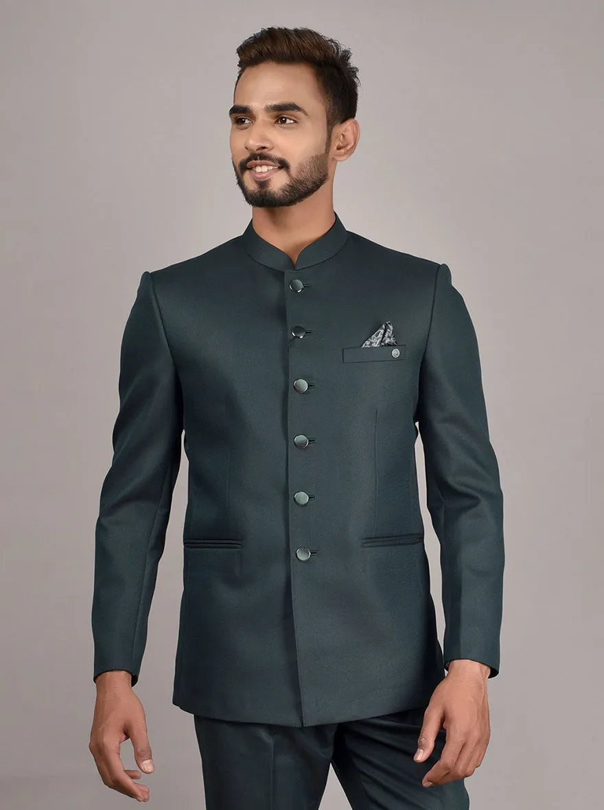 Olive Green Jodhpuri Suit | JadeBlue