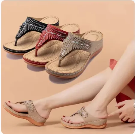 Orthopedic Sandals with Geometric Design and Supportive Sole