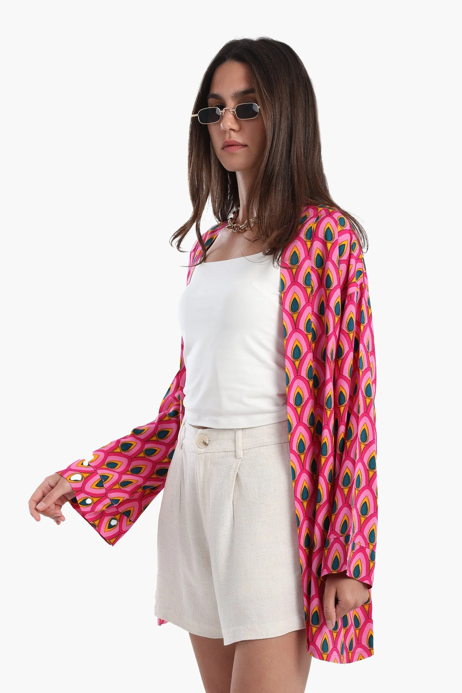 Peacock Pattern Kimono