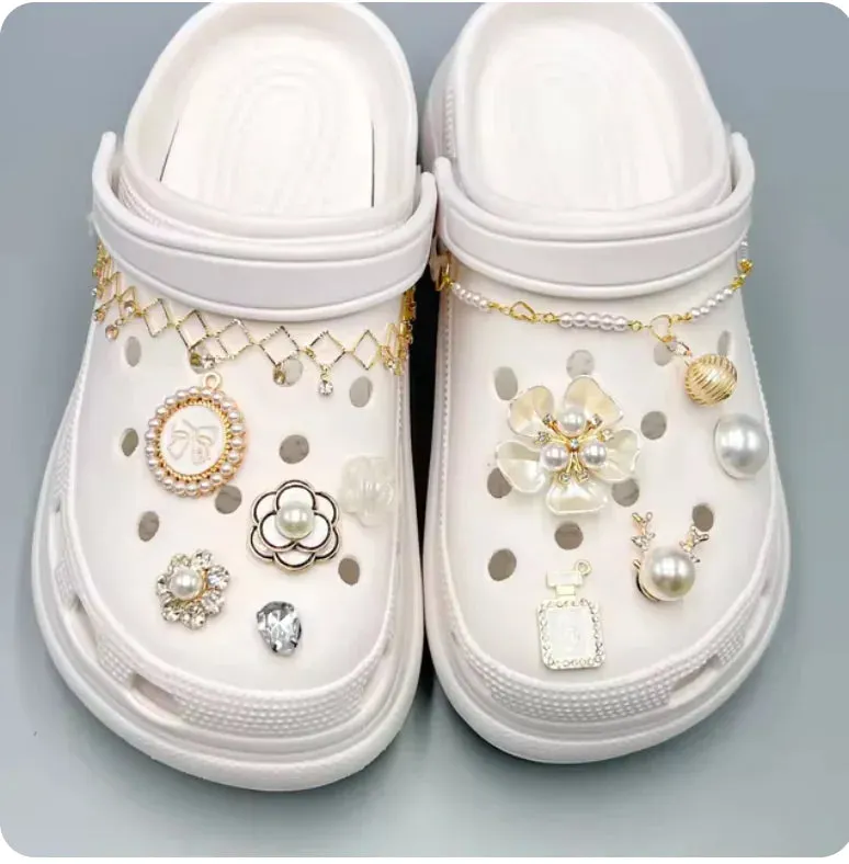 Pearl Chain Shoe Charms for Crocs and Sandals
