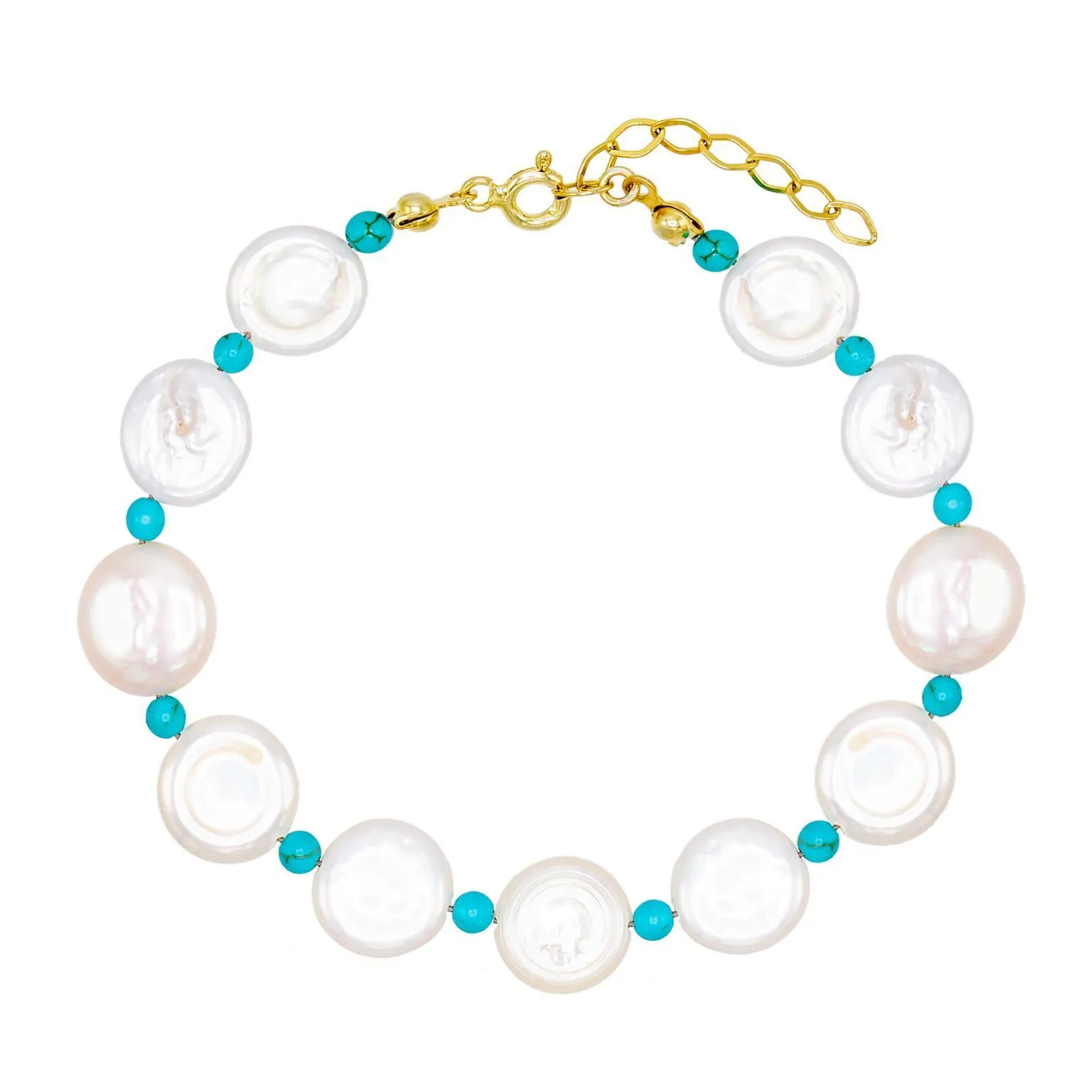 Pearl Disc Bracelet