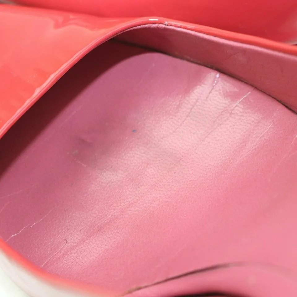 Prada  35.5 Red Patent Leather Pump Heels  861261