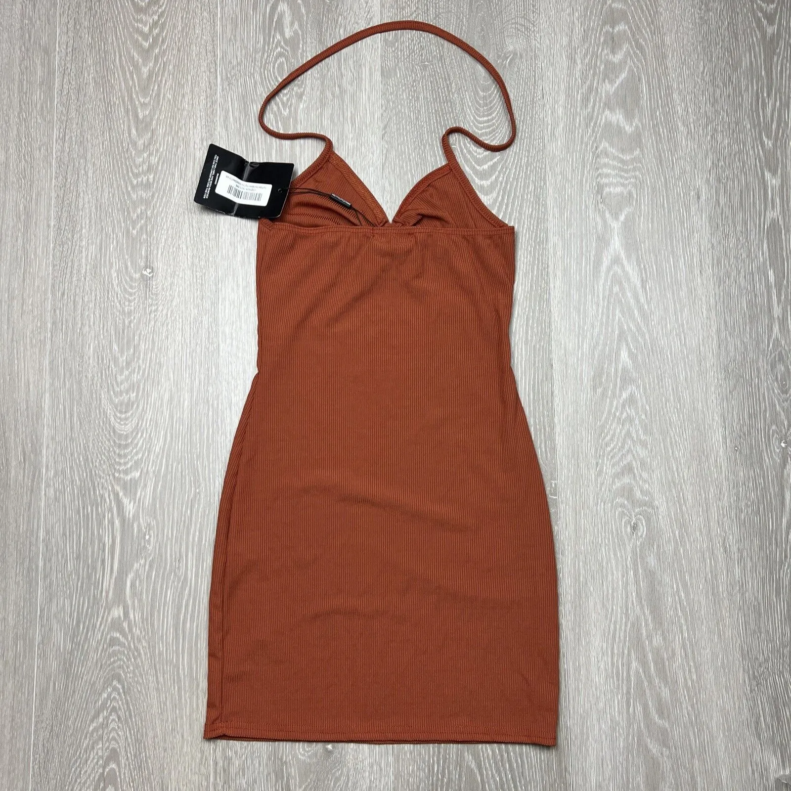 PRETTYLITTLETHING Womens Halter Neck Body Con Mini Skirt Size 8 (New)
