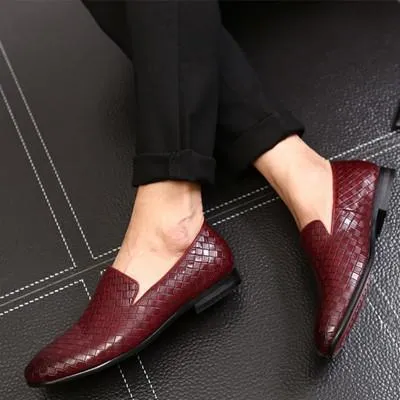Simple Anyaman Pattern Men Loafers