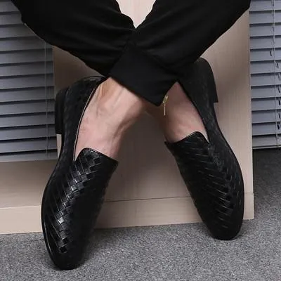 Simple Anyaman Pattern Men Loafers