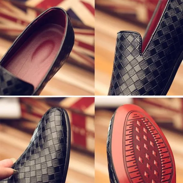 Simple Anyaman Pattern Men Loafers