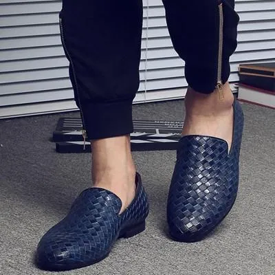 Simple Anyaman Pattern Men Loafers