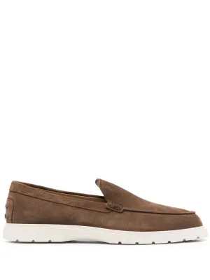 Suede leather loafers