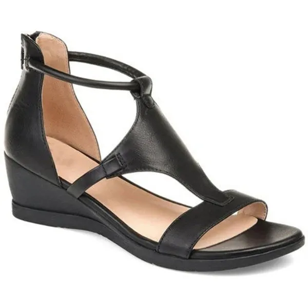 Summer Female Sandals High Heel Slope Shoes Thick Bottom Loose Sandals