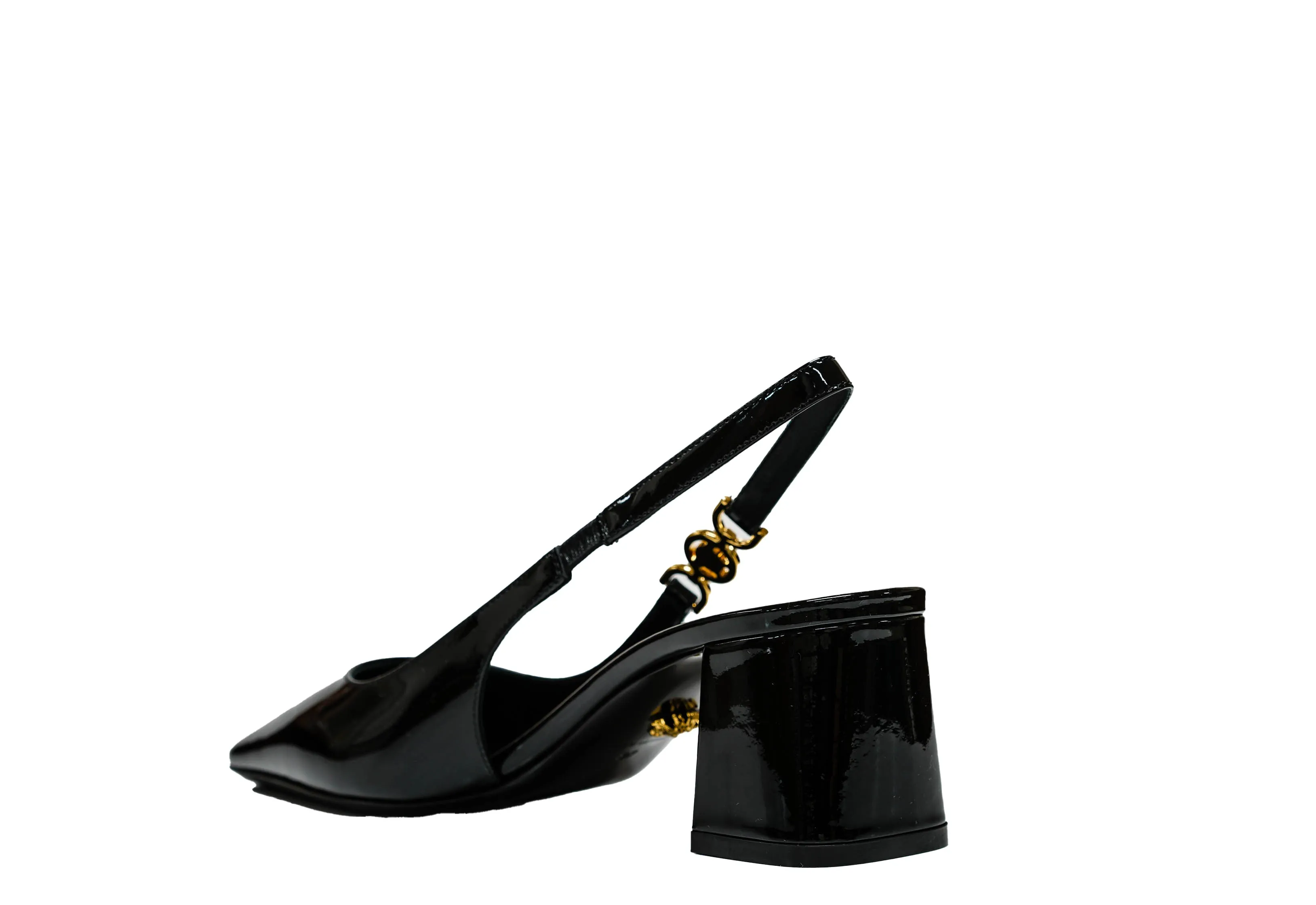Versace Women's Black Patent Slingback 1013740 - 40% OFF