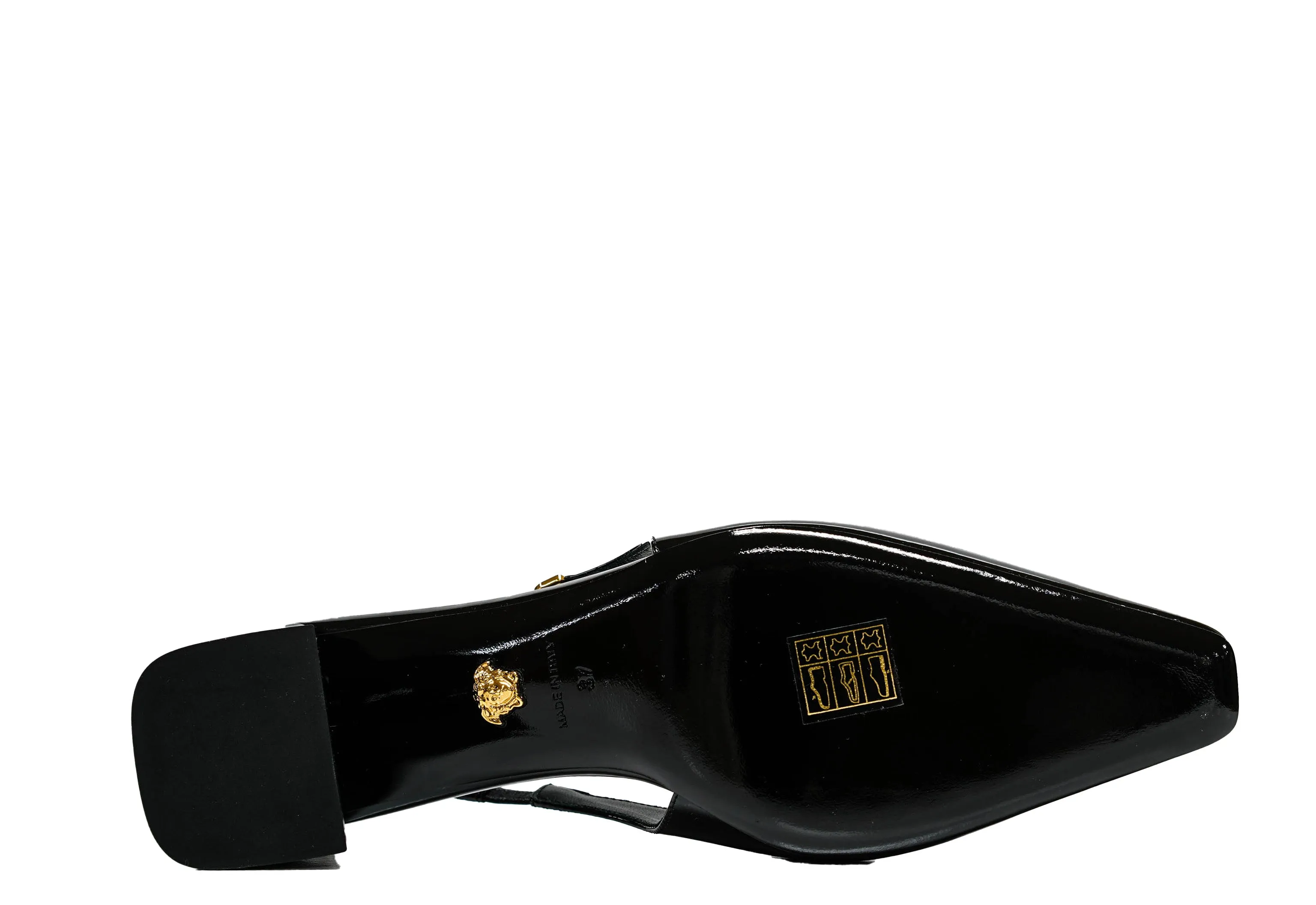 Versace Women's Black Patent Slingback 1013740 - 40% OFF