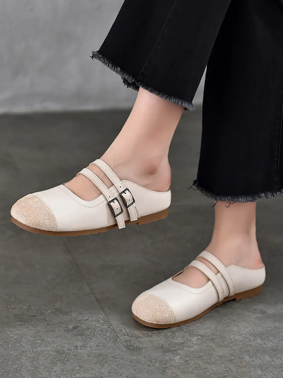 Women Artsy Genuine Leather Low Heel Shoes