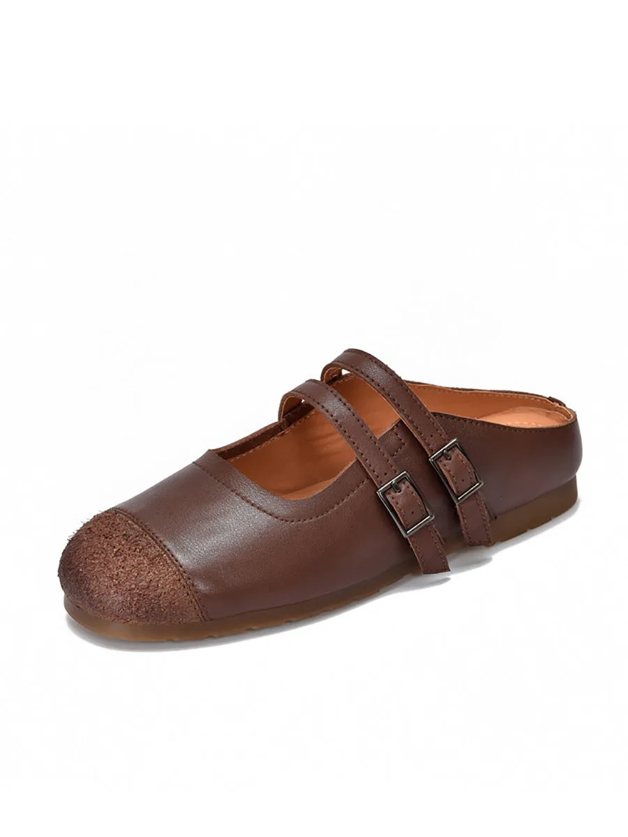 Women Artsy Genuine Leather Low Heel Shoes