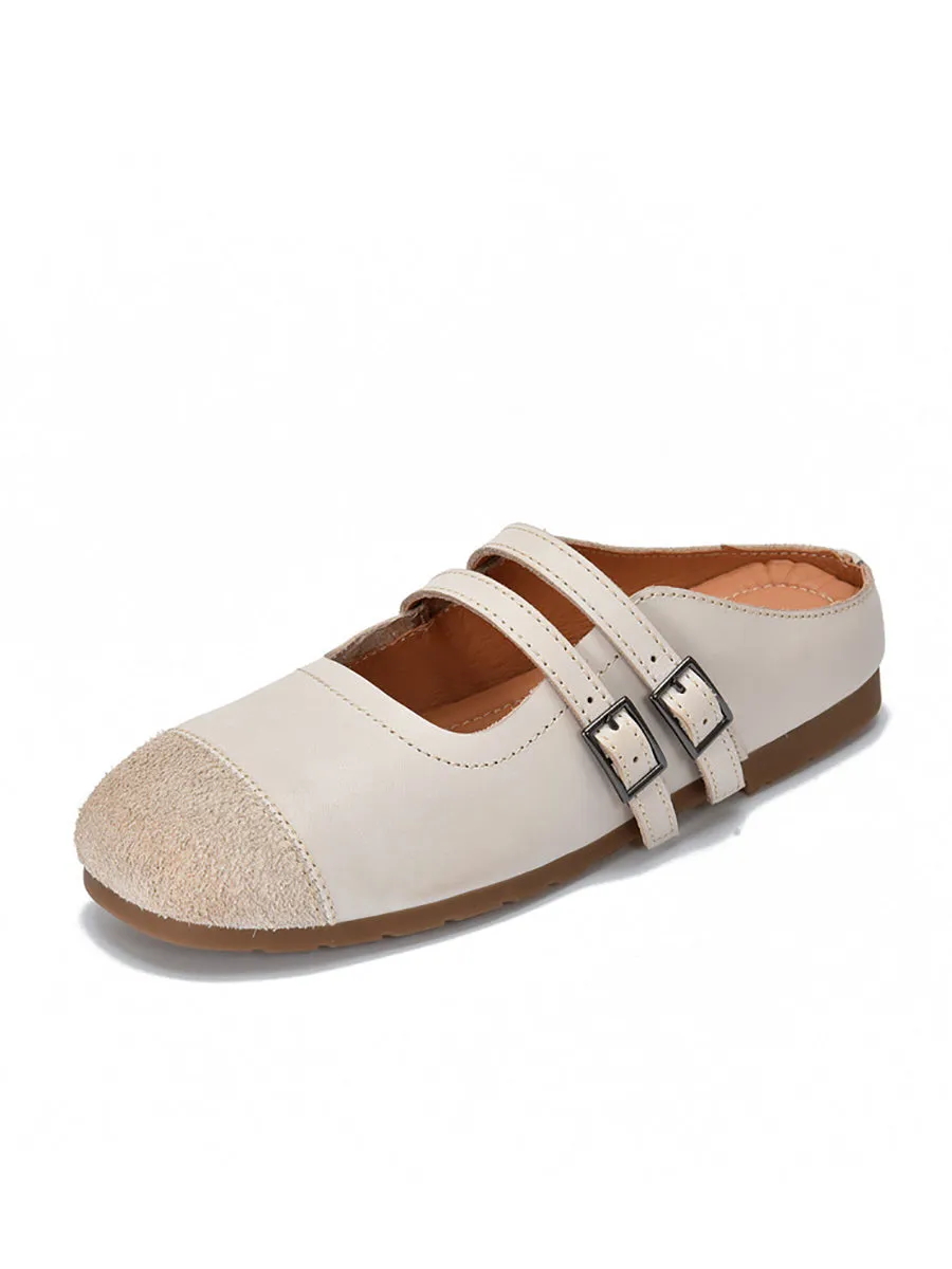 Women Artsy Genuine Leather Low Heel Shoes