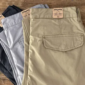Woven Thin Compatible Dad Pants - Men's Fashion Pure Cotton Washed Tapered Elastic Ankle-Length Trousers