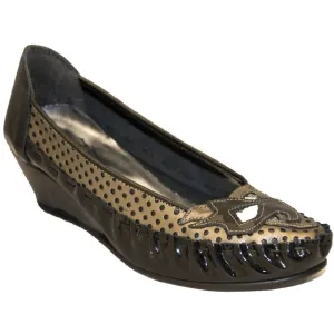 Zaccho Kirsty 4545W Black/Gold Shoes